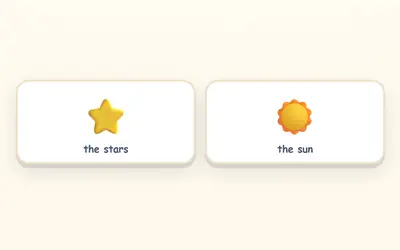 Two cards: the stars and the sun.